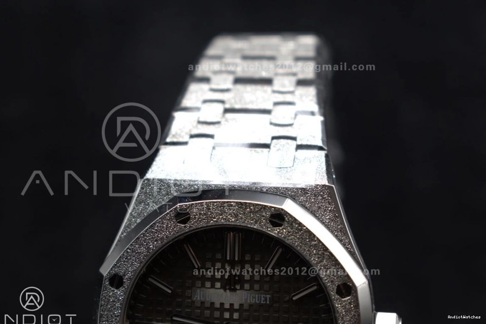 SA3120 on 1031 Edition APSF Textured 37mm 15454 Clone Grey Royal Best Dial Lightweight SS 1:1 Frosted SS Oak Bracelet Super 0219